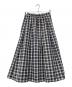 23区 (ニジュウサンク) チェックタフタロングフレアースカート ホワイト×ネイビー サイズ:36：4000円
