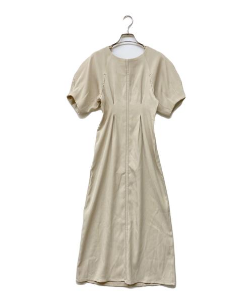 sachat（サーシャ）sachat (サーシャ) ランタンスリーブワンピース ベージュの古着・服飾アイテム