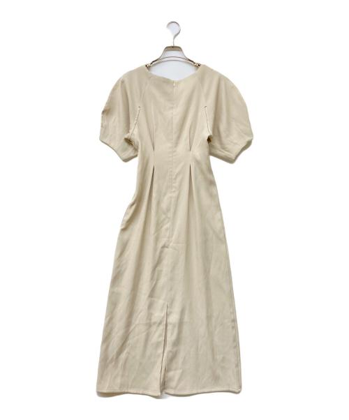 sachat（サーシャ）sachat (サーシャ) ランタンスリーブワンピース ベージュの古着・服飾アイテム