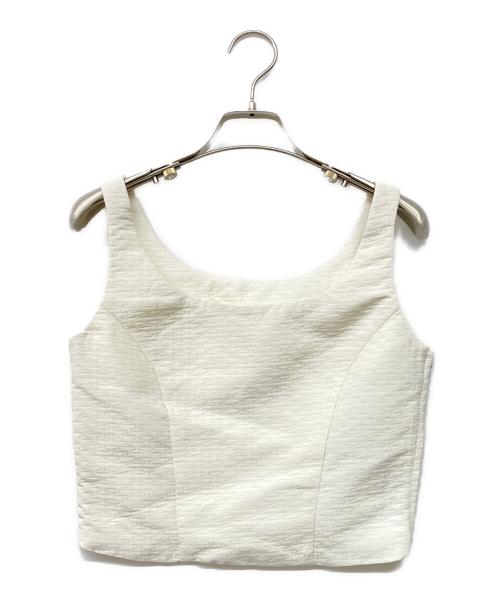 L'AUBE BLANC（ローブ ブラン）L'AUBE BLANC (ローブブラン) 3way Jacquard dress ホワイト サイズ:Sの古着・服飾アイテム