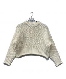 L'AUBE BLANC（ローブ ブラン）の古着「クロップドニット」｜ホワイト