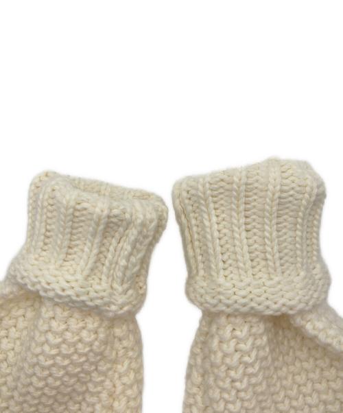 L'AUBE BLANC（ローブ ブラン）L'AUBE BLANC (ローブ ブラン) クロップドニット ホワイト サイズ:FREEの古着・服飾アイテム