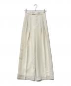 anuansアニュアンス）の古着「ツータックワイドパンツ」｜ホワイト