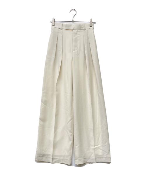 anuans（アニュアンス）anuans (アニュアンス) ツータックワイドパンツ ホワイト サイズ:Sの古着・服飾アイテム