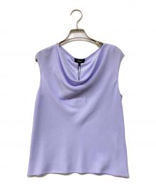 theory（セオリー）の古着「24SS POWDER CREPE SS COWL TOP」｜パープル