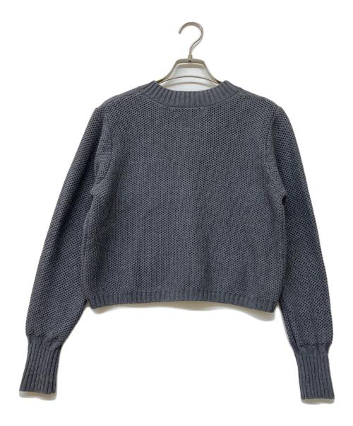 L'AUBE BLANC（ローブ ブラン）L'AUBE BLANC (ローブ ブラン) Basket Knit Cardigan グレー サイズ:Fの古着・服飾アイテム