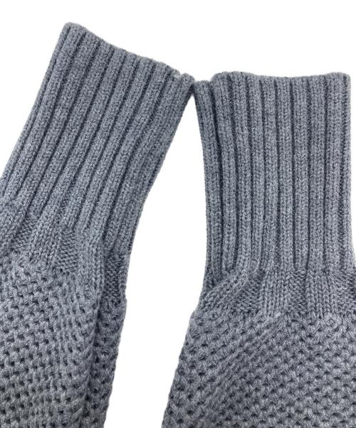 L'AUBE BLANC（ローブ ブラン）L'AUBE BLANC (ローブ ブラン) Basket Knit Cardigan グレー サイズ:Fの古着・服飾アイテム