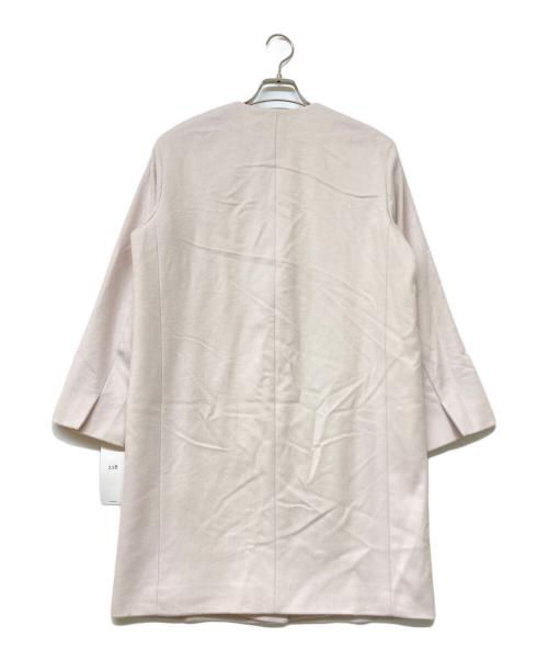 23区（ニジュウサンク）23区 (ニジュウサンク) ウールカシミヤビーバー ノーカラー コート ピンク サイズ:36 未使用品の古着・服飾アイテム