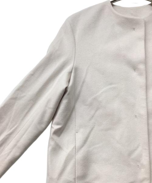 23区（ニジュウサンク）23区 (ニジュウサンク) ウールカシミヤビーバー ノーカラー コート ピンク サイズ:36 未使用品の古着・服飾アイテム