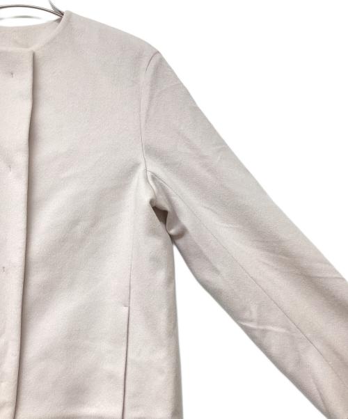 23区（ニジュウサンク）23区 (ニジュウサンク) ウールカシミヤビーバー ノーカラー コート ピンク サイズ:36 未使用品の古着・服飾アイテム