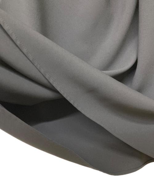 L'AUBE BLANC（ローブ ブラン）L'AUBE BLANC (ローブブラン) Belted Drape Dress ブラック サイズ:S 未使用品の古着・服飾アイテム