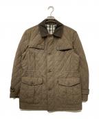 BURBERRY LONDONバーバリーロンドン）の古着「裏ノバチェックパイピングキルティングジャケット」｜オリーブ