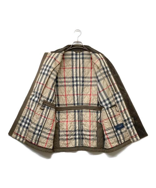 BURBERRY LONDON（バーバリーロンドン）BURBERRY LONDON (バーバリーロンドン) 裏ノバチェックパイピングキルティングジャケット オリーブ サイズ:SIZE Mの古着・服飾アイテム