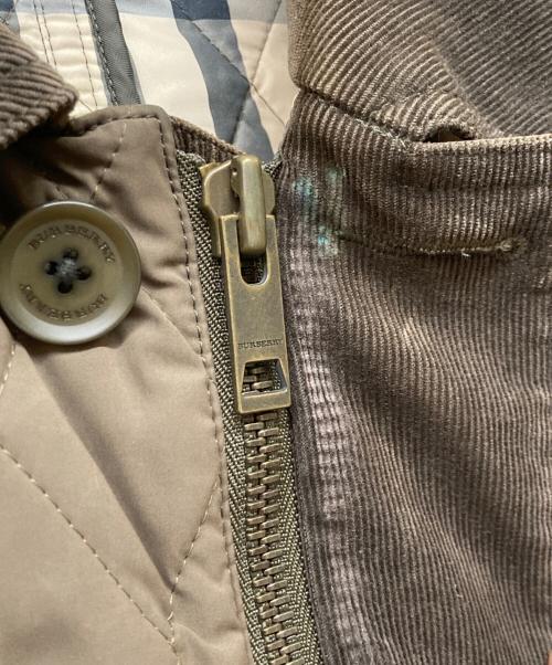 BURBERRY LONDON（バーバリーロンドン）BURBERRY LONDON (バーバリーロンドン) 裏ノバチェックパイピングキルティングジャケット オリーブ サイズ:SIZE Mの古着・服飾アイテム