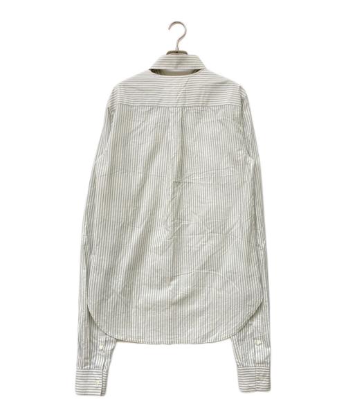 MM6 Maison Margiela（エムエムシックスメゾンマルジェラ）MM6 Maison Margiela (エムエムシックスメゾンマルジェラ) オーバーサイズストライプシャツ ブルー×アイボリー サイズ:38の古着・服飾アイテム