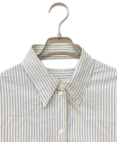 MM6 Maison Margiela（エムエムシックスメゾンマルジェラ）MM6 Maison Margiela (エムエムシックスメゾンマルジェラ) オーバーサイズストライプシャツ ブルー×アイボリー サイズ:38の古着・服飾アイテム