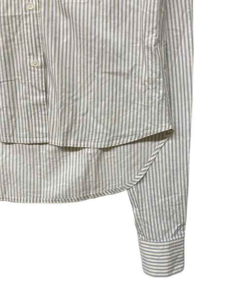MM6 Maison Margiela（エムエムシックスメゾンマルジェラ）MM6 Maison Margiela (エムエムシックスメゾンマルジェラ) オーバーサイズストライプシャツ ブルー×アイボリー サイズ:38の古着・服飾アイテム
