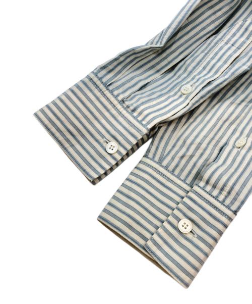 MM6 Maison Margiela（エムエムシックスメゾンマルジェラ）MM6 Maison Margiela (エムエムシックスメゾンマルジェラ) オーバーサイズストライプシャツ ブルー×アイボリー サイズ:38の古着・服飾アイテム