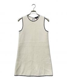 theory（セオリー）の古着「24SS Lana Mouline Tweed Sheath DR」｜ブラック×アイボリー