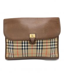 Burberry's（バーバリーズ）の古着「ノバチェックビジネスバッグ」｜ベージュ×ブラウン
