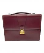 Cartierカルティエ）の古着「フラップビジネスバッグ」｜ボルドー