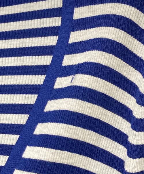 BURBERRY LONDON（バーバリーロンドン）BURBERRY LONDON (バーバリーロンドン) ボーダーニットカーディガン ネイビー サイズ:SIZE 2の古着・服飾アイテム