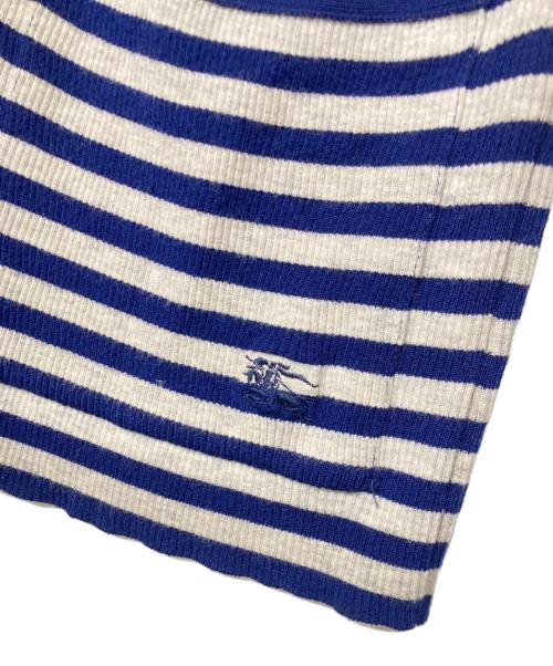 BURBERRY LONDON（バーバリーロンドン）BURBERRY LONDON (バーバリーロンドン) ボーダーニットカーディガン ネイビー サイズ:SIZE 2の古着・服飾アイテム