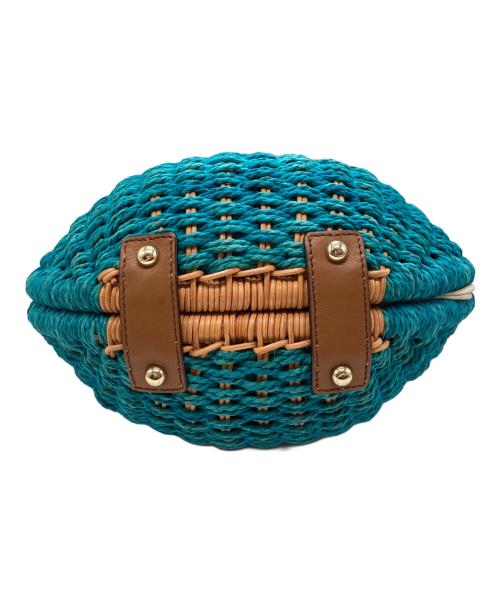 Kate Spade（ケイトスペード）Kate Spade (ケイトスペード) 丸型カゴバッグ スカイブルー サイズ:-の古着・服飾アイテム