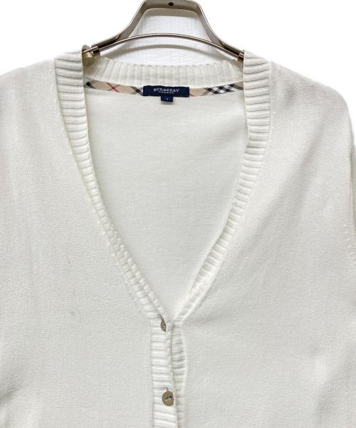 BURBERRY LONDON（バーバリーロンドン）BURBERRY LONDON (バーバリーロンドン) Vネックカーディガン ホワイト サイズ:SIZE 2の古着・服飾アイテム