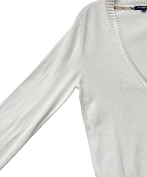 BURBERRY LONDON（バーバリーロンドン）BURBERRY LONDON (バーバリーロンドン) Vネックカーディガン ホワイト サイズ:SIZE 2の古着・服飾アイテム