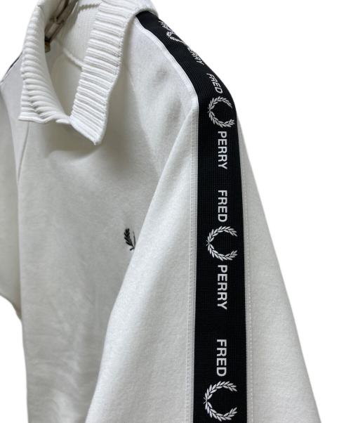 FRED PERRY（フレッドペリー）FRED PERRY (フレッドペリー) SIDE TAPED SWEAT TOPS ホワイト サイズ:UK10の古着・服飾アイテム
