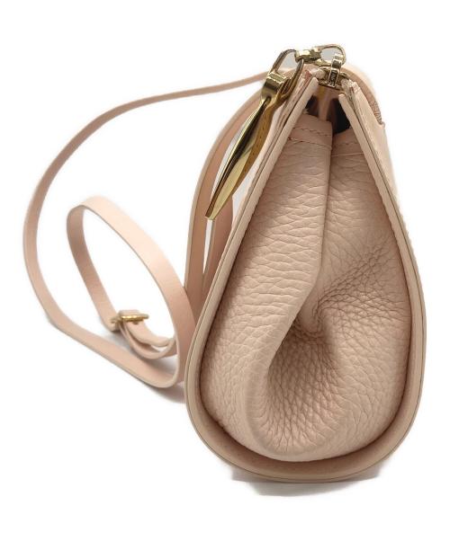 GLOBE-TROTTER（グローブトロッター）GLOBE-TROTTER (グローブトロッター) レザーショルダーバッグ ピンクの古着・服飾アイテム