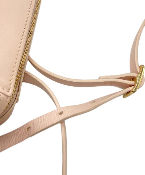 GLOBE-TROTTER（グローブトロッター）GLOBE-TROTTER (グローブトロッター) レザーショルダーバッグ ピンクの古着・服飾アイテム