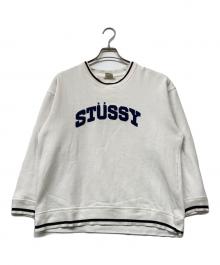 stussy（ステューシー）の古着「90s ロゴスウェット」｜ホワイト×ネイビー