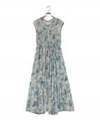 COCODEALココディール）の古着「23SS 水彩花プリーツワンピース」｜スカイブルー