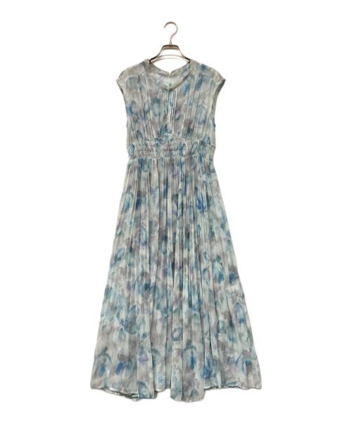 COCODEAL（ココディール）COCODEAL (ココディール) 23SS 水彩花プリーツワンピース スカイブルー サイズ:２の古着・服飾アイテム