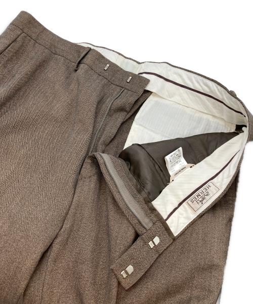 HERMES（エルメス）HERMES (エルメス) コットンスラックスパンツ ブラウン サイズ:46の古着・服飾アイテム