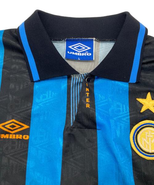 UMBRO（アンブロ）UMBRO (アンブロ) 90'sゲームシャツ ブルー×ブラック サイズ:Lの古着・服飾アイテム