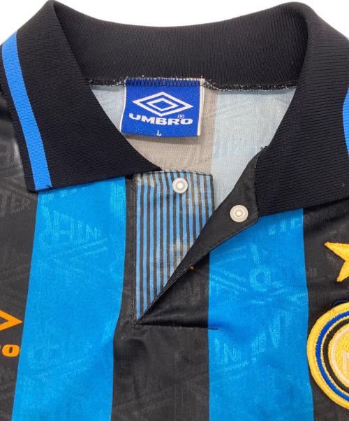 UMBRO（アンブロ）UMBRO (アンブロ) 90'sゲームシャツ ブルー×ブラック サイズ:Lの古着・服飾アイテム