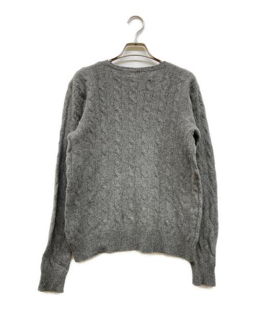POLO RALPH LAUREN（ポロ・ラルフローレン）POLO RALPH LAUREN (ポロ・ラルフローレン) カシミヤブレンドケーブルニット グレー サイズ:Lの古着・服飾アイテム
