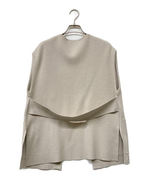 UNFILO（アンフィーロ）UNFILO (アンフィーロ) VERY (ヴェリィ) ボタンパールニットジレ アイボリー サイズ:Sの古着・服飾アイテム