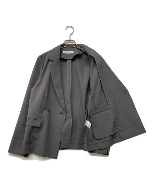 NATURAL BEAUTY BASIC（ナチュラルビューティーベーシック）NATURAL BEAUTY BASIC (ナチュラルビューティーベーシック) ダブルブレスブレストジャケット グレー サイズ:Mの古着・服飾アイテム