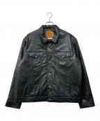 LEVI'Sリーバイス）の古着「JAPAN LIMITED LEATHER TRUCKER JACKET」｜ブラック