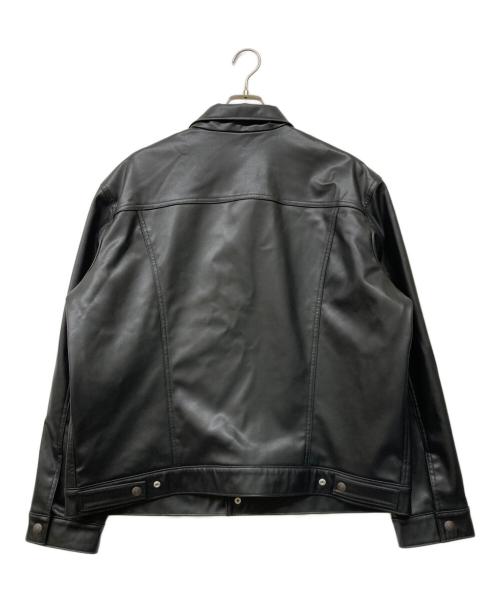 LEVI'S（リーバイス）LEVI'S (リーバイス) JAPAN LIMITED LEATHER TRUCKER JACKET ブラック サイズ:XLの古着・服飾アイテム