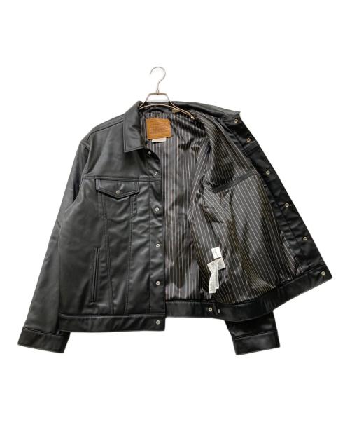 LEVI'S（リーバイス）LEVI'S (リーバイス) JAPAN LIMITED LEATHER TRUCKER JACKET ブラック サイズ:XLの古着・服飾アイテム