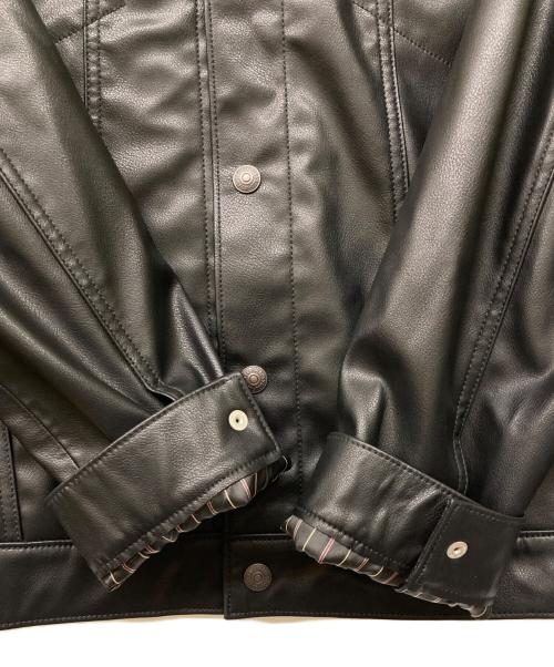 LEVI'S（リーバイス）LEVI'S (リーバイス) JAPAN LIMITED LEATHER TRUCKER JACKET ブラック サイズ:XLの古着・服飾アイテム