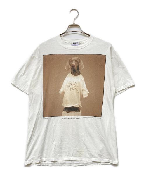 nobrand（ノーブランド）nobrand (ノーブランド) 90s William Wegman VintageTシャツ ホワイト サイズ:Lの古着・服飾アイテム