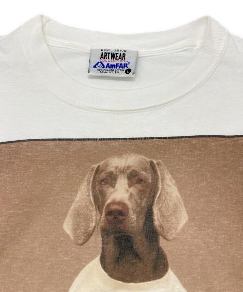 nobrand（ノーブランド）nobrand (ノーブランド) 90s William Wegman VintageTシャツ ホワイト サイズ:Lの古着・服飾アイテム