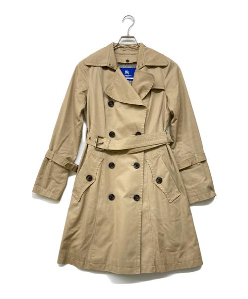 BURBERRY BLUE LABEL（バーバリー ブルー レーベル）BURBERRY BLUE LABEL (バーバリーロンドンブルーレーベル) ノバチェックライナー付きダブルブレストトレンチコート ベージュ サイズ:38の古着・服飾アイテム