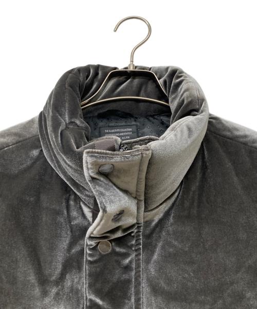 NICOLE CLUB FOR MEN（ニコルクラブフォーメン）NICOLE CLUB FOR MEN (ニコルクラブフォーメン) ニットベロア スタンドダウンブルゾン グレー サイズ:46の古着・服飾アイテム